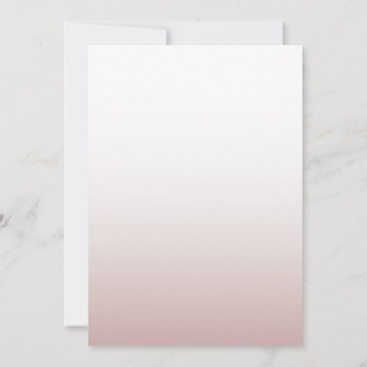 Invitation Calligraphie Or Rose Moderne Le Mariage De (Dos)