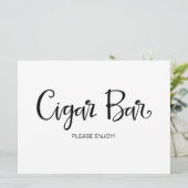 Invitation Calligraphie | Panneau de mariage "Cigar Bar" (Debout devant)