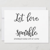 Invitation Calligraphie | Panneau Mariage "Let Love Sparkle" (Devant)