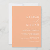 Invitation Calligraphie Peach Fuzz Mariage (Devant)