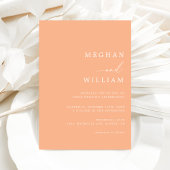 Invitation Calligraphie Peach Fuzz Mariage