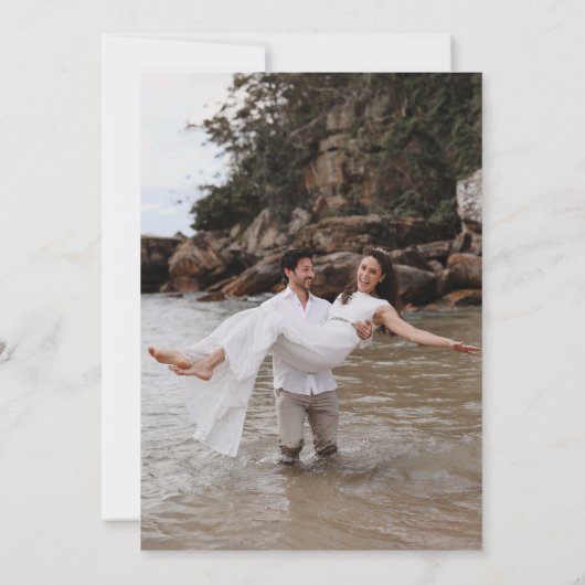 Invitation Calligraphie personnalisée Mariage de code QR (Dos)