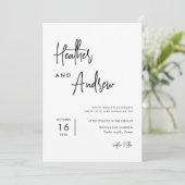 Invitation Calligraphie personnalisée Mariage simple (Debout devant)