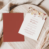 Invitation Calligraphie Réception de mariage floral gracieuse