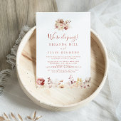 Invitation Calligraphie Réception gracieuse Floral Elopement