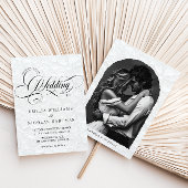 Invitation Calligraphie romantique classique Mariage Photo