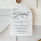 Invitation Calligraphie romantique classique Mariage Photo