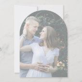 Invitation Calligraphie romantique Faded Photo Arch Mariage (Dos)