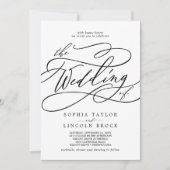 Invitation Calligraphie romantique | Flourir Le Mariage De (Devant)