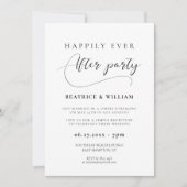 Invitation Calligraphie romantique Joyeux après la fête (Devant)