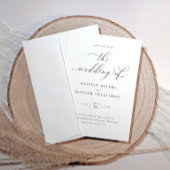 Invitation Calligraphie romantique Mariage de luxe