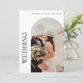 Invitation Calligraphie romantique Monogramme Photo en forme  (Debout devant)