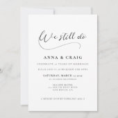 Invitation Calligraphie romantique Nous faisons encore le ren (Devant)