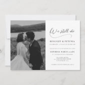 Invitation Calligraphie romantique Nous faisons encore Vow ph (Devant)