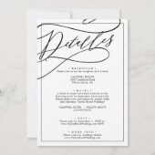 Invitation Calligraphie romantique | Tout en un Mariage espag (Dos)