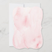 Invitation Calligraphie rose aquarelle Mariage Enregistrer le (Dos)