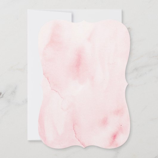 Invitation Calligraphie rose aquarelle Mariage Enregistrer le (Dos)