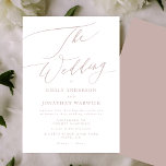 Invitation Calligraphie rose moderne Mariage simple<br><div class="desc">Moderne et impressionnant - Partie d'une collection - S'il vous plaît contactez-moi si vous avez besoin d'aide ou de dessins supplémentaires</div>