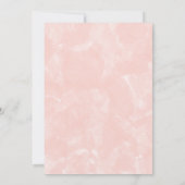 Invitation Calligraphie rose moderne sur le Baby shower de la (Dos)