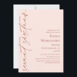 Invitation Calligraphie rose pâle et laiton doux 16<br><div class="desc">Blush rose doux 16 invitation avec texte couleur laiton dans un design minimaliste. Simple invitation sans sweet sixteen avec un arrière - plan rose pâle. Invitation tes amis à ta douce fête 16 avec cette invitation de fête rose vif et laiton sans photo.</div>