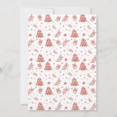 Invitation Calligraphie rouge Photo Joyeuses Fêtes Noël (Dos)