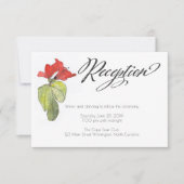 Invitation Calligraphie Rouge Script Mariage Réception (Devant)