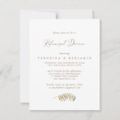 Invitation Calligraphie rustique Dîner de répétition de verdu (Devant)