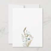 Invitation Calligraphie rustique Dîner de répétition de verdu (Dos)