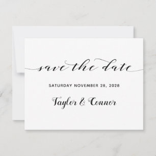 Invitation Calligraphie Rustique Mariage Enregistrer La Date