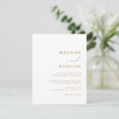Invitation Calligraphie rustique Script Mariage or (Debout devant)