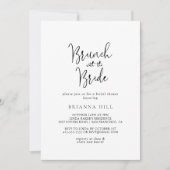 Invitation Calligraphie Script Brunch avec la douche de marié (Devant)
