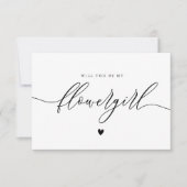 Invitation calligraphie script fleurgirl proposition card (Devant)