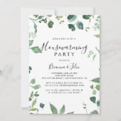 Invitation Calligraphie Script Foliting Houseécher Party (Devant)