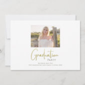 Invitation Calligraphie Script or minimaliste deux photos (Dos)