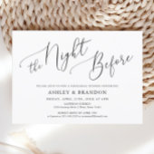 Invitation Calligraphie simple Dîner de répétition rustique