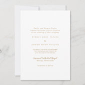 Invitation Calligraphie simple|Gold Photo Mariage traditionne (Devant)