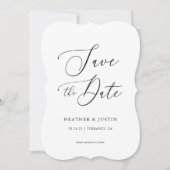 Invitation Calligraphie simple Mariage Enregistrer les dates (Devant)