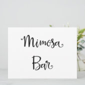 Invitation Calligraphie Simple | Panneau de mariage Mimosa Ba (Debout devant)