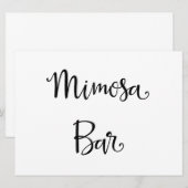 Invitation Calligraphie Simple | Panneau de mariage Mimosa Ba (Devant / Derrière)