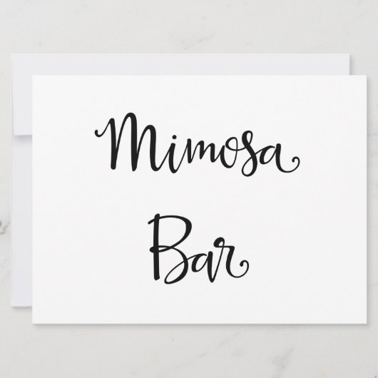 Invitation Calligraphie Simple | Panneau de mariage Mimosa Ba (Devant)