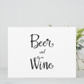 Invitation Calligraphie simple | Panneau de réception de bièr (Debout devant)