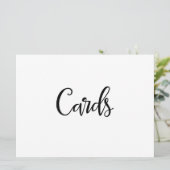 Invitation Calligraphie simple | Panneau Mariage "Cartes" (Debout devant)