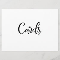 Calligraphie simple | Panneau Mariage "Cartes"