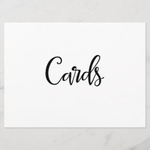Invitation Calligraphie simple Panneau Mariage "Cartes"