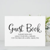 Invitation Calligraphie simple | Panneau Mariage "Livre d'inv (Debout devant)
