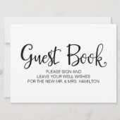 Invitation Calligraphie simple | Panneau Mariage "Livre d'inv (Devant)