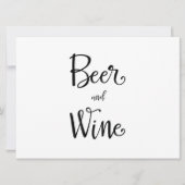 Invitation Calligraphie simple | Signe de réception de bière (Devant)