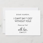 Invitation Calligraphie Sud Seras-Tu Ma Servante D'Époux (Dos)