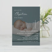 Invitation Calligraphie superposition photo Genre Baptême neu (Debout devant)