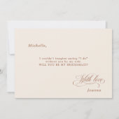 Invitation Calligraphie Terracotta Seras-Tu Ma Femme (Dos)